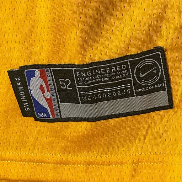 Nike Los Angeles Lakers Lonzo Ball Nba Yellow Jersey Size 52 - Picture 2 of 6